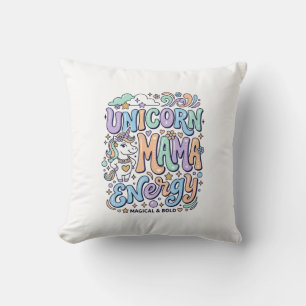 Unicorn Mama Energy Kawaii Vector Design_1 Cushion
