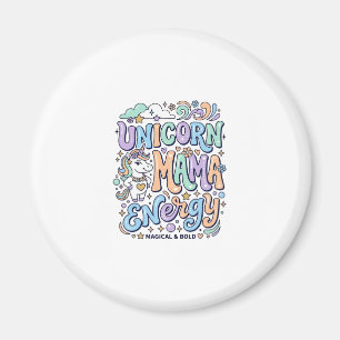 Unicorn Mama Energy Kawaii Vector Design_1 Magnet