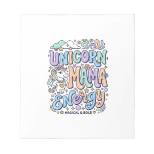 Unicorn Mama Energy Kawaii Vector Design_1 Notepad