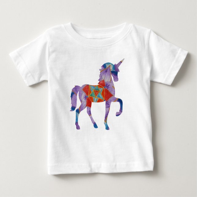 Unicorn Mandala Art Baby T-Shirt (Front)