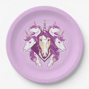 Unicorn Mandala Paper Plate