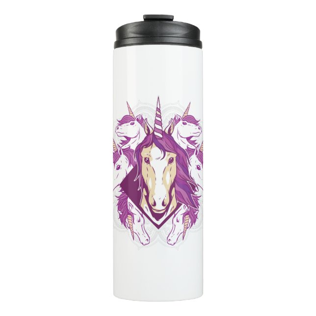 Unicorn mandala thermal tumbler (Front)