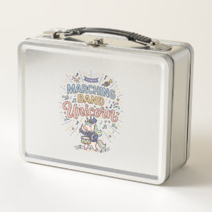 Unicorn Marching Band Unicorn Print Ready Marketpl Metal Lunch Box