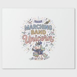 Unicorn Marching Band Unicorn Print Ready Marketpl Wrapping Paper