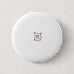 Unicorn Mathicorn Mode Adorable Typography Design_ 6 Cm Round Badge