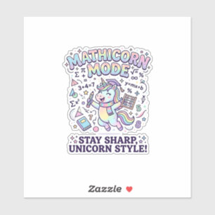 Unicorn Mathicorn Mode Charming White Background D