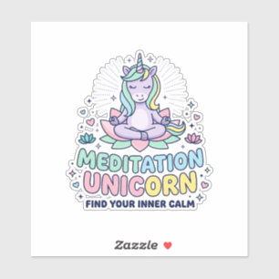 Unicorn Meditation Unicorn Bold Typography T-Shirt