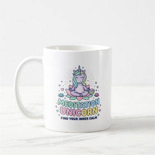 Unicorn Meditation Unicorn Bold Typography T-Shirt Coffee Mug