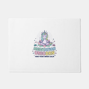Unicorn Meditation Unicorn Bold Typography T-Shirt Doormat