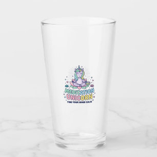 Unicorn Meditation Unicorn Bold Typography T-Shirt Glass