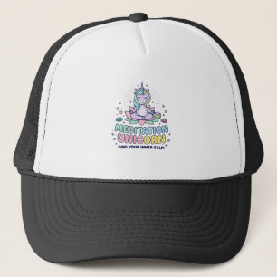 Unicorn Meditation Unicorn Bold Typography T-Shirt Trucker Hat
