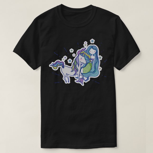 Unicorn Mermaid Fairy tail T-Shirt (Design Front)
