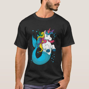 Unicorn Mermaid Mermicorn Sea Magical Rainbow Girl T-Shirt