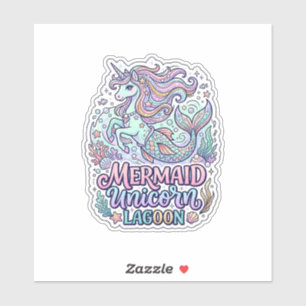 Unicorn Mermaid Unicorn Lagoon Graphic Design Zazz