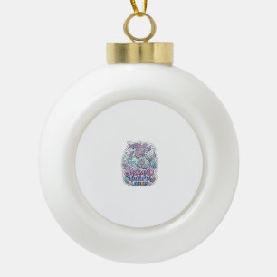 Unicorn Mermaid Unicorn Lagoon Graphic Design Zazz Ceramic Ball Christmas Ornament