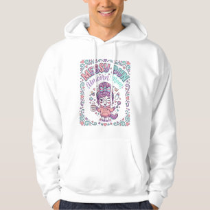 Unicorn Messy Bun Unicorn Mum Retro Style Graphic  Hoodie