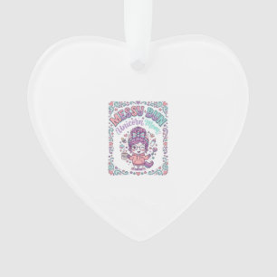 Unicorn Messy Bun Unicorn Mum Retro Style Graphic Ornament