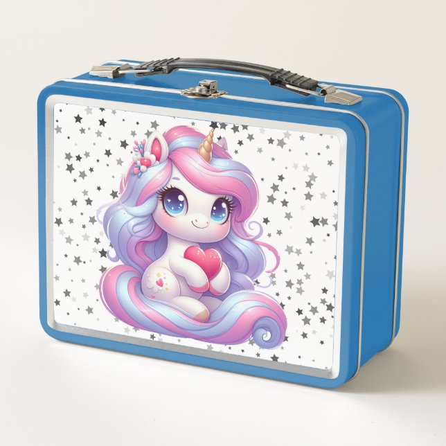 Unicorn Metal Lunch Box (Front)