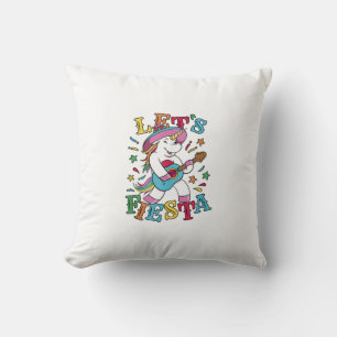 Unicorn Mexican Fiesta Guitar Fun Design Tank Top Cushion