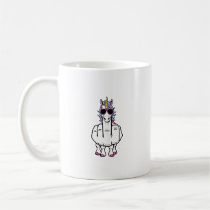 Unicorn Middle Finger Funny Magical Offensive Rude Coffee Mug