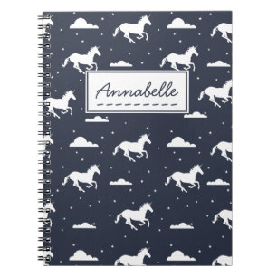 Unicorn Midnight Sky Pattern Notebook