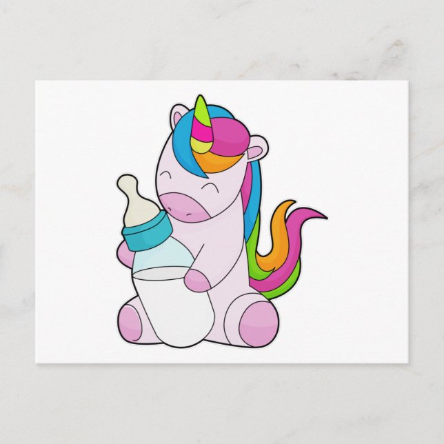 Unicorn Milk bottle Postcard (Front)