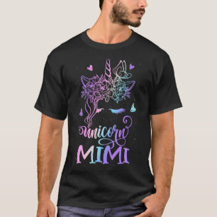 Unicorn Mimi Family Matching Mummy Birthday Squad  T-Shirt
