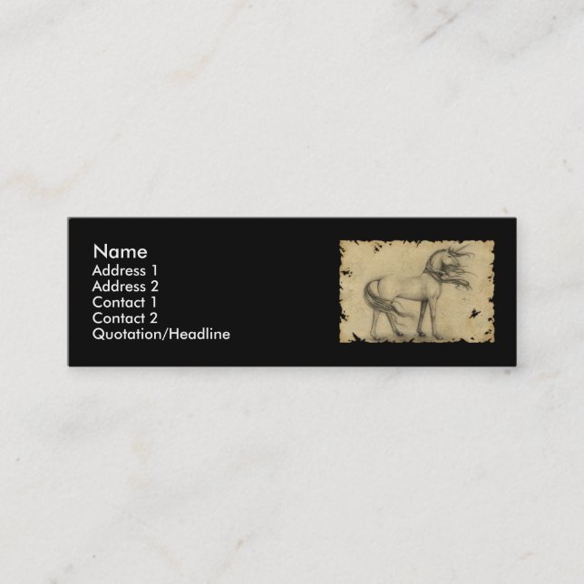 Unicorn Mini Business Card (Front)