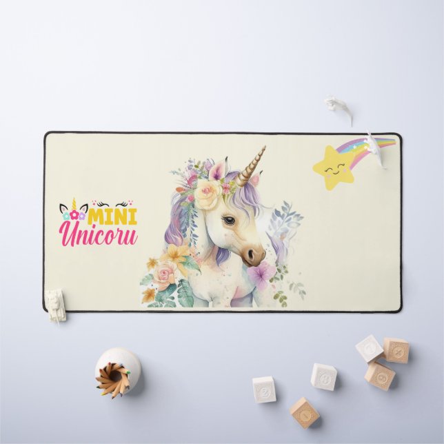 Unicorn Mini Desk Mat (Kids Table)