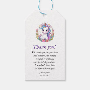 Unicorn Minimalist Thank You Favor Gift Tags