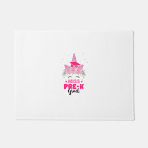 Unicorn Miss Pre-k Grad Preschool Graduation Girls Doormat