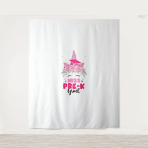 Unicorn Miss Pre-k Grad Preschool Graduation Girls Tapestry