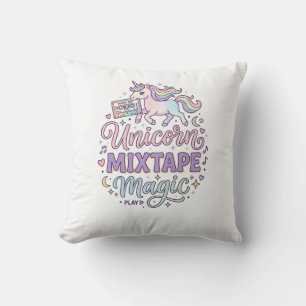 Unicorn Mixtape Magic Adorable Sticker and Shirt D Cushion
