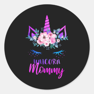 Unicorn Mommy, Cute Family Matching Costumes For P Classic Round Sticker