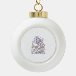 Unicorn Moon Child Unicorn Original Zazzle Design_ Ceramic Ball Christmas Ornament