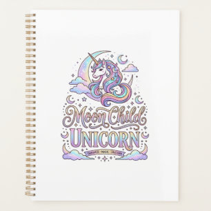 Unicorn Moon Child Unicorn Original Zazzle Design_ Planner