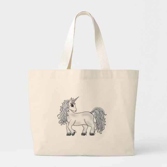Unicorn Moon Large Tote Bag (Front)