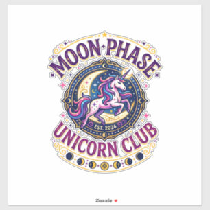 Unicorn Moon Phase Unicorn Club Commercial Shirt G