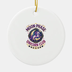 Unicorn Moon Phase Unicorn Club Commercial Shirt G Ceramic Ornament