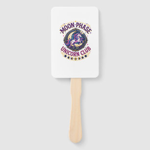 Unicorn Moon Phase Unicorn Club Commercial Shirt G Hand Fan