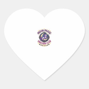Unicorn Moon Phase Unicorn Club Commercial Shirt G Heart Sticker