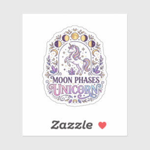 Unicorn Moon Phases Unicorn White Background Shirt