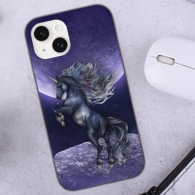 Unicorn Moon Purple Case-Mate iPhone Case (Creator Uploaded)