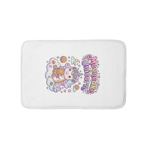 Unicorn Mooncake Unicorn Charming Apparel Graphic_ Bath Mat