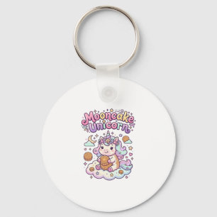 Unicorn Mooncake Unicorn Charming Apparel Graphic_ Key Ring