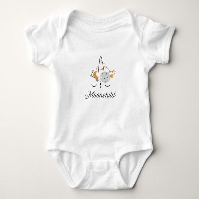 Unicorn Moonchild T-Shirt Baby Bodysuit (Front)