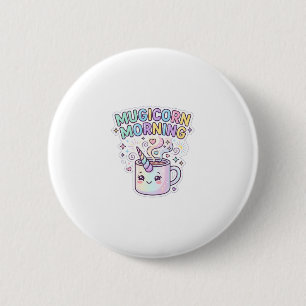 Unicorn Mugicorn Morning Graphic Design Zazzle Des 6 Cm Round Badge