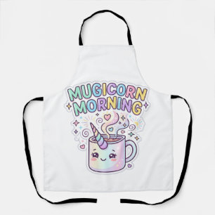 Unicorn Mugicorn Morning Graphic Design Zazzle Des Apron