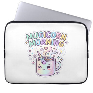 Unicorn Mugicorn Morning Graphic Design Zazzle Des Laptop Sleeve