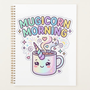 Unicorn Mugicorn Morning Graphic Design Zazzle Des Planner